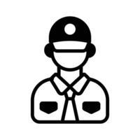 Check out handy glyph style icon of watchman. vector