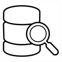 Audit and Big data icon concept in black line color vector