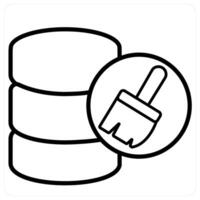 Server maintenance and Big data icon concept in black line color vector