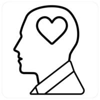 Kind and Human icon concept in black line color vector
