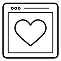 Website and Digital Payement icon concept in black line color vector