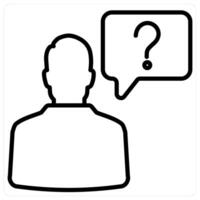 Support And Service in black line color vector