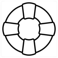 Help Desk And Information Icon Concept in black line color vector