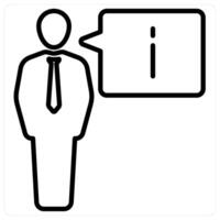 Information in black line color vector