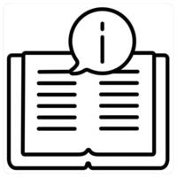 Instruction Manual And Service Icon Concept in black line color vector