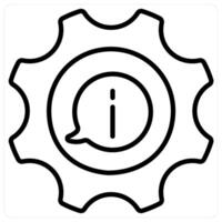 Information Icon Concept in black line color vector
