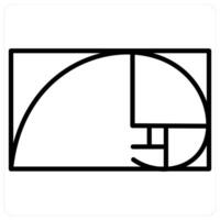 Ratio and graphic icon concept in black line color vector