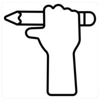 Pencil and art in black line color vector