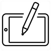 Sketch and draw icon concept in black line color vector