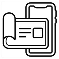 User detail and bio icon concept in black line color vector