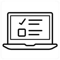 User detail and profile icon concept in black line color vector