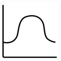 Finance Report and bar chart icon concept in black line color vector