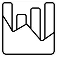 Audit and diagram icon concept in black line color vector