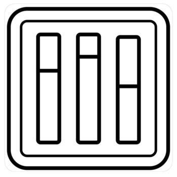 Statistics and data icon concept in black line color vector