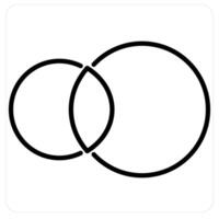Infographic Circles and diagram icon concept in black line color vector