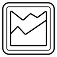 Graph and diagram icon concept in black line color vector