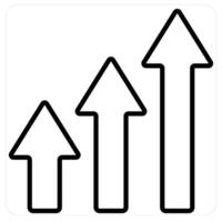 Growth and Analiticscareer concept in black line color vector