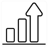 Graph Chart and diagram concept in black line color vector