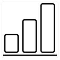 Graph Chart and diagram in black line color vector