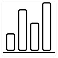 Statistics and Analysis in black line color vector