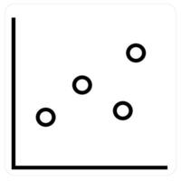 Dots Chart and diagram icon concept in black line color vector