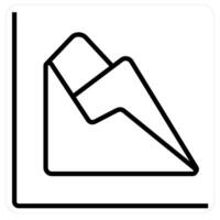 Chart and report icon concept in black line color vector