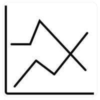 Sales Report and diagram icon concept in black line color vector