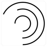 Analysis and statistics icon concept in black line color vector