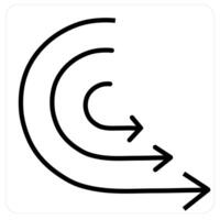 Comparison icon concept in black line color vector