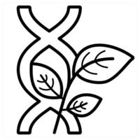 Bio icon concept in black line color vector
