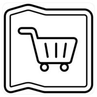 Store Address and address icon concept in black line color vector