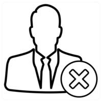 Verified Profile icon concept in black line color vector