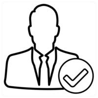 Remove Profile icon concept in black line color vector