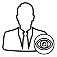 Favorite Profile and profile icon concept in black line color vector