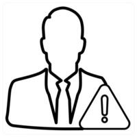 Share Profile icon concept in black line color vector