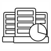 Drive Data icon concept in black line color vector