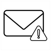 Error Message icon concept in black line color vector