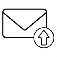 Send Mail concept in black line color vector
