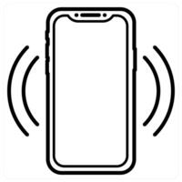 Mobile Network icon concept in black line color vector