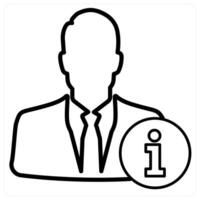 Profile Information icon concept in black line color vector