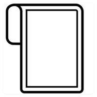 Document in black line color vector