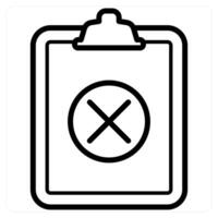 Remove icon conceptin black line color vector