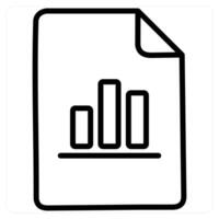 Graph icon conceptin black line color vector