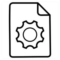 Setting icon conceptin black line color vector