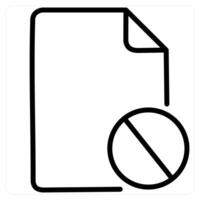 Delete icon conceptin black line color vector