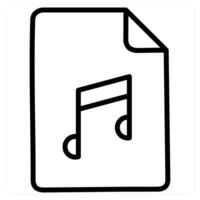 Audio icon conceptin black line color vector