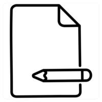 Edit icon conceptin black line color vector