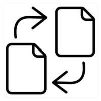 Share icon conceptin black line color vector