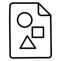 Project Document icon conceptin black line color vector