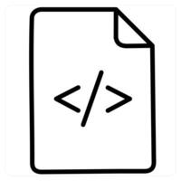 Code and binary icon conceptin black line color vector
